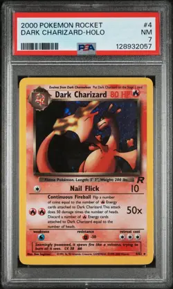 Dark Charizard Holo 4/82 PSA 7 Team Rocket Pokemon TCG - Image 1