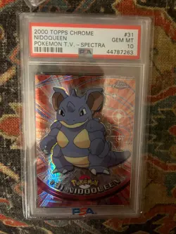 Nidoqueen 2000 Pokemon Topps Chrome SPECTRA PSA 10 Gem Mint - Image 1