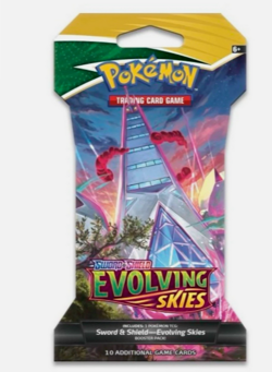 POKEMON Sword Shield EVOLVING SKIES SLEEVED BOOSTER PACKS random art - Image 1