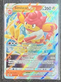 Simisear VSTAR Crown Zenith Ultra Rare Pokemon TCG Card 023/159 SWSH - Image 1