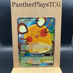 Dedenne GX 195A/214 Pokemon Card Alternate Art Holo NM - Unbroken Bonds - Image 1