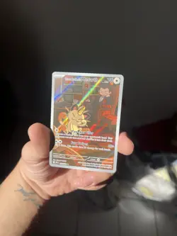 Team Rockets Meowth Illustrated Card 203/182 Destined Rivals IR - Image 3