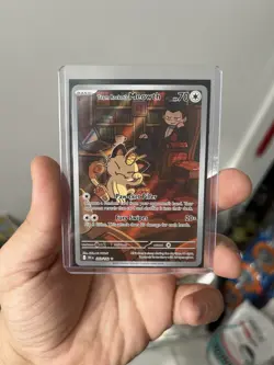 Team Rockets Meowth Illustrated Card 203/182 Destined Rivals IR - Image 5