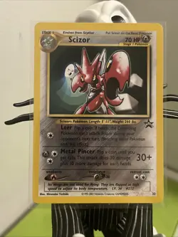 Scizor Promo 33 Black Star Promo Card WOTC, Near Mint Condition - Image 1