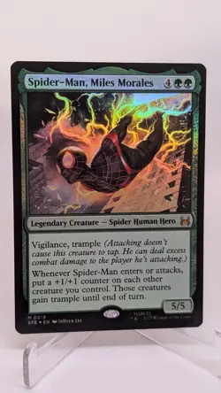 MTG Magic The Gathering Spider-Man Miles Morales Mythic 0018 Foil - Image 1