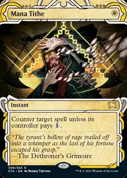 Mint/Near-Mint, English - 1 x MTG Mana Tithe - Foil-Etched Strixhaven: Mystical - Image 1