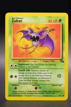 Pokemon - Zubat - 57/62 - Fossil COMMON Near Mint WOTC - Image 1