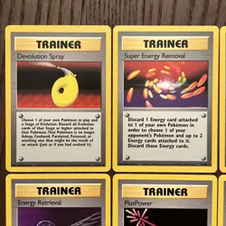 Pokemon Base Set 9 Trainer Card Lot - Image 3