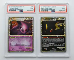 2010 Pokemon HG&SS Unerschrocken Nachtara & Psiana Prime Holo PSA 9 MINT Deutsch - Image 1