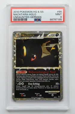 2010 Pokemon HG&SS Unerschrocken Nachtara & Psiana Prime Holo PSA 9 MINT Deutsch - Image 4