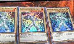 Elemental HERO Neos DUPO-EN102 Super Rare Holo Yugioh x3 Near Mint - Image 3