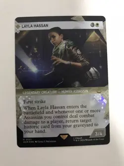 Layla Hassan Foil Showcase MTG Magic the Gathering Card NM Near Mint ACR - Image 1
