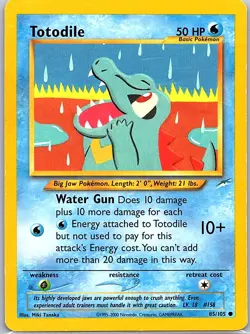 Totodile 085/105 Non Holo Neo Destiny - Pokemon Card - NM - Image 1