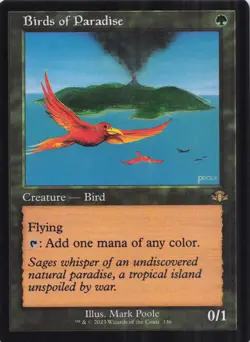 Birds of Paradise (Retro Frame) Dominaria Remastered Regular Rare #336 NM MTG - Image 1