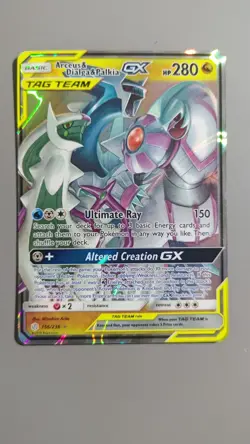 Arceus & Dialga & Palkia GX 156/236 Cosmic Eclipse Sun Moon Pokemon TCG - Image 1