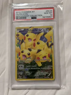 2016 POKEMON XY GENERATIONS RADIANT COLL #RC29 FULL ART/PIKACHU PSA 10 - Image 2