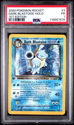 2000 Pokemon Rocket #3 Dark Blastoise Holo 1st Edition PSA 1 - LOW POP 🔥📈 - Image 1