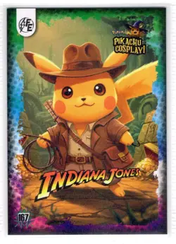 POKEMON PIKACHU COSPLAY! * INDIANA JONES #167 - HOLO - Image 1