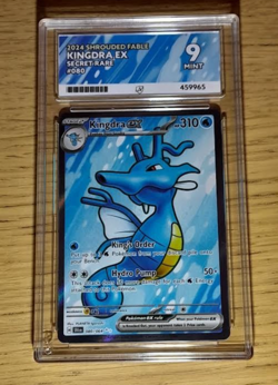 Kingdra EX 080/064 Full Art Graded Ace 9 MINT Shrouded Fable Pokemon Card - Image 1