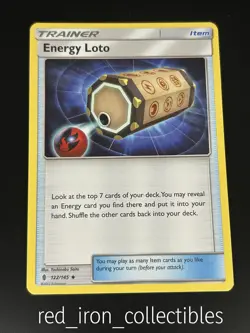Energy Loto 122/145 Uncommon Guardians Rising Sun & Moon Pokemon Card 2017 - Image 1