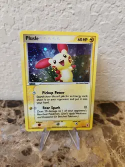 PLUSLE Pokemon card - 6/12 - Holographic EX Trainer Kit NM swirl - Image 2