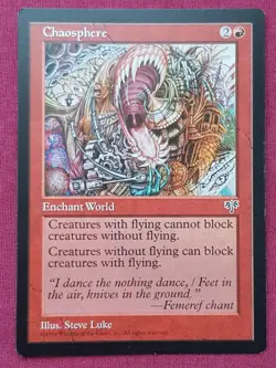 Magic The Gathering MIRAGE CHAOSPHERE red card MTG - Image 1