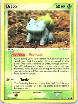 Ditto (Bulbasaur) 36/113 Non Holo Delta Species - Pokemon Card - MP - Image 1
