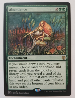 1x Abundance Commander: Zendikar MTG Magic the Gathering NM - Image 1