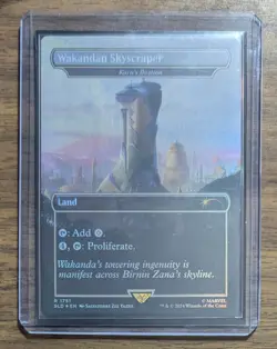 MTG Wakandan Skyscraper - Karn's Bastion Rainbow Foil from Secret Lair Drop NM - Image 2