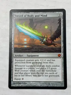 MTG Sword Of Body And Mind (SOM) Scars Of Mirrodin Regular Mythic 208/249 - Image 1