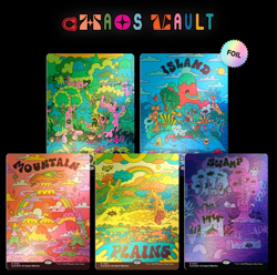MTG Secret Lair Chaos Vault Flower Vault Complete Lands Set FOIL Presale - Image 1