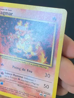 CARTE POKEMON MAGMAR 36/102 EDITION 1 FR SET DE BASE PEU COMMUNE - TBE - Image 3