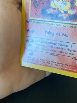 CARTE POKEMON MAGMAR 36/102 EDITION 1 FR SET DE BASE PEU COMMUNE - TBE - Image 4