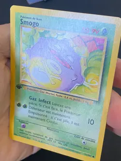 CARTE POKEMON SMOGO 51/102 EDITION 1 FR SET DE BASE COMMUNE - TBE - Image 3