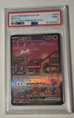 2023 POKEMON SVP EN-SV BLACK STAR PROMO 151 ULTRA-PREM COLL #053 MEW EX PSA 9 - Image 1