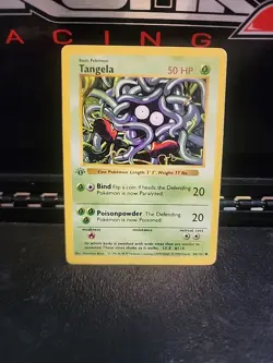 Pokemon TCG Base Set 1st edition Shadowless Tangela #66/102 - Image 1