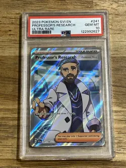 GRADED PSA 10 2023 Pokemon SVI EN Professor’s Research Ultra Rare #241 - Image 1