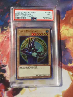 2022 YU-GI-OH! BACH-BATTLE OF CHAOS 1ST ED #EN001 DARK MAGICIAN PSA 9 - Image 1