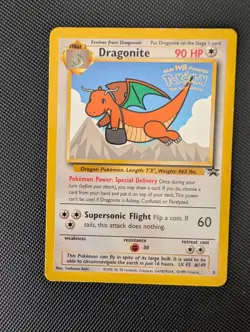 Pokemon Card Dragonite 5 Black Star Promo First Movie Light Play - Image 1