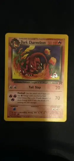 Dark Charmeleon 32/82 Team Rocket - W Gold Stamp Wizards Promo Pokemon Card - Image 1