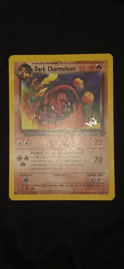 Dark Charmeleon 32/82 Team Rocket - W Gold Stamp Wizards Promo Pokemon Card - Image 2