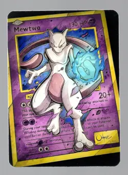 Pokemon Fanart MEWTWO Card by SPACED_OUT - Image 1