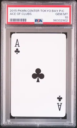 2013 POKEMON CENTER TOKYO BAY PLAYING CARDS ACE OF CLUBS PSA 10 - Image 1