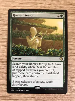 Harvest Season MTG Magic the Gathering Card NM Near Mint Starter Commander SCD - Image 1