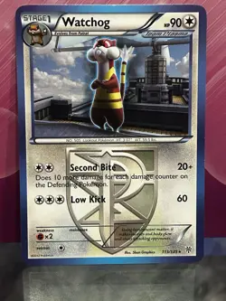 Pokemon TCG Watchog B&W Plasma Storm 113/135 Regular Rare Card Played NM - Image 1