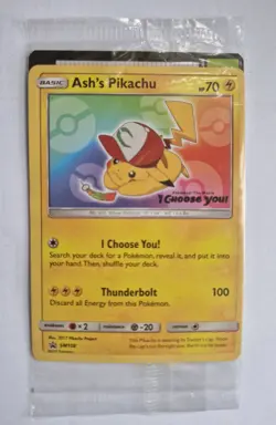 Ash's Pikachu Promo Card SM108 - I Choose You - Sealed New - Image 1