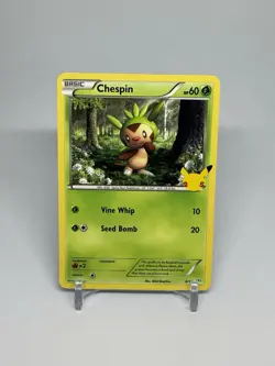 2021 Pokemon Chespin McDonalds 25th Anniversary Promo #6/25 Happy Meal Promo - Image 1