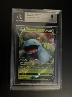 2020 POKEMON CHAMPIONS PATH VENUSAUR V 001/073BECKETT 9 MINT - Image 1