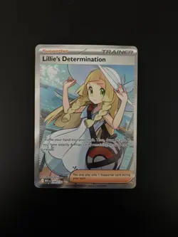 Lillie’s Determination Trainer Full Art 169/132 Pokemon TCG Mega Evolutions - Image 1