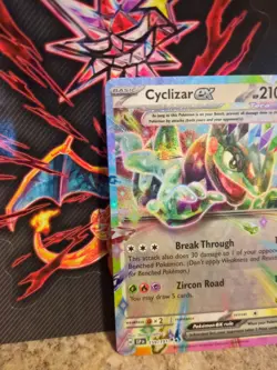 Pokemon TCG Cyclizar ex 159/191 Sv08: Surging Sparks Double Rare Rainbow Holo - Image 2